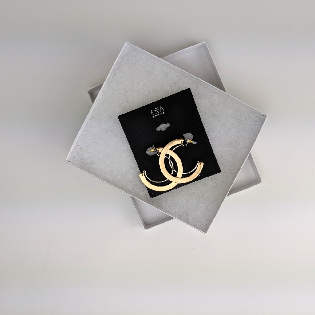 Area Stars Crescent Hoop Earrings